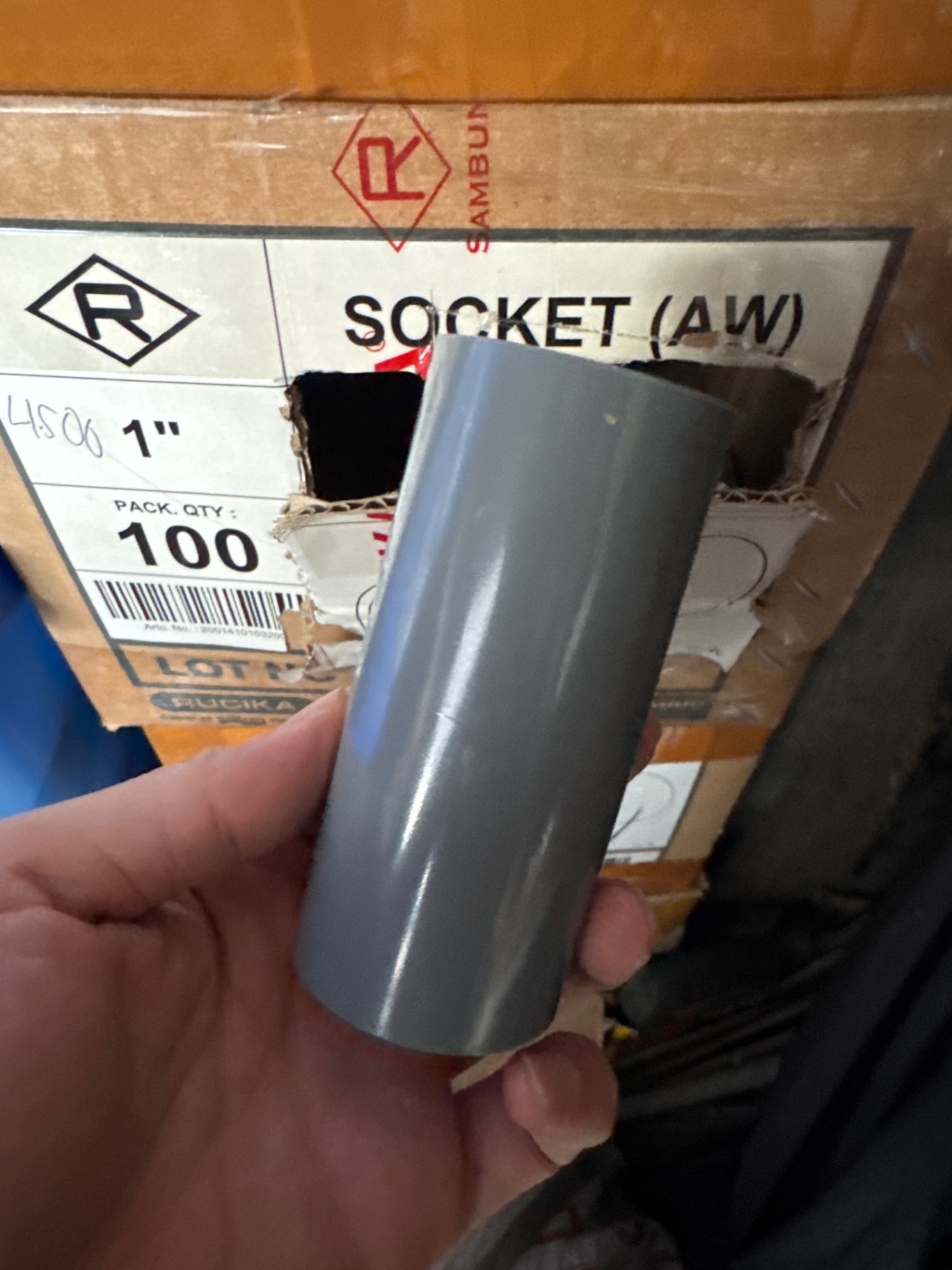 Sok polos pvc 1”